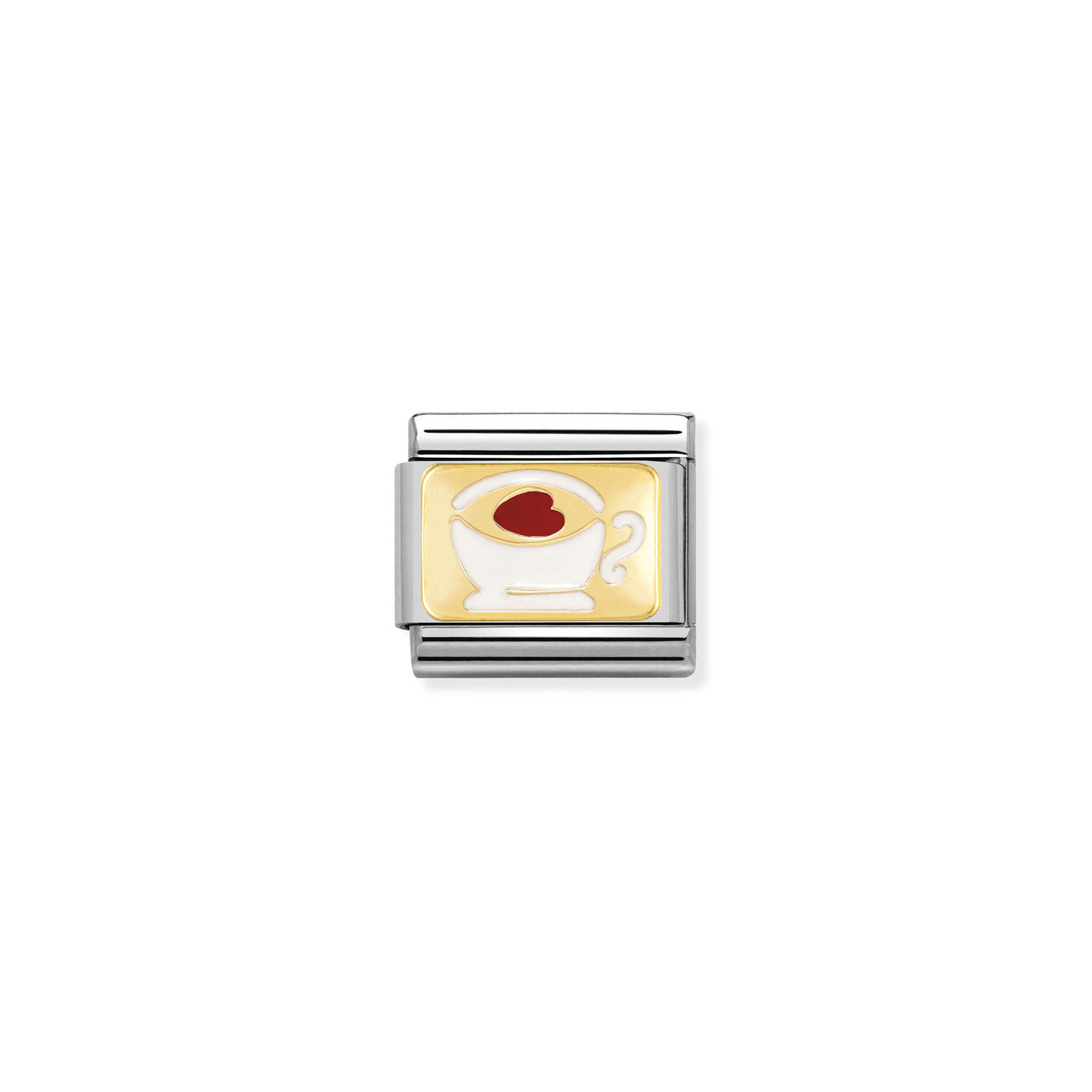 Ogniwo / link do bransolety Nomination Composable stalowe ze złotem 18k kawa (OG-000760)