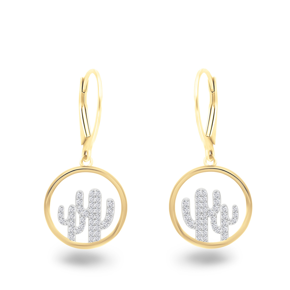 Briju Kolczyki z mieszanego srebra kaktusy 925S patent (KL-003625)