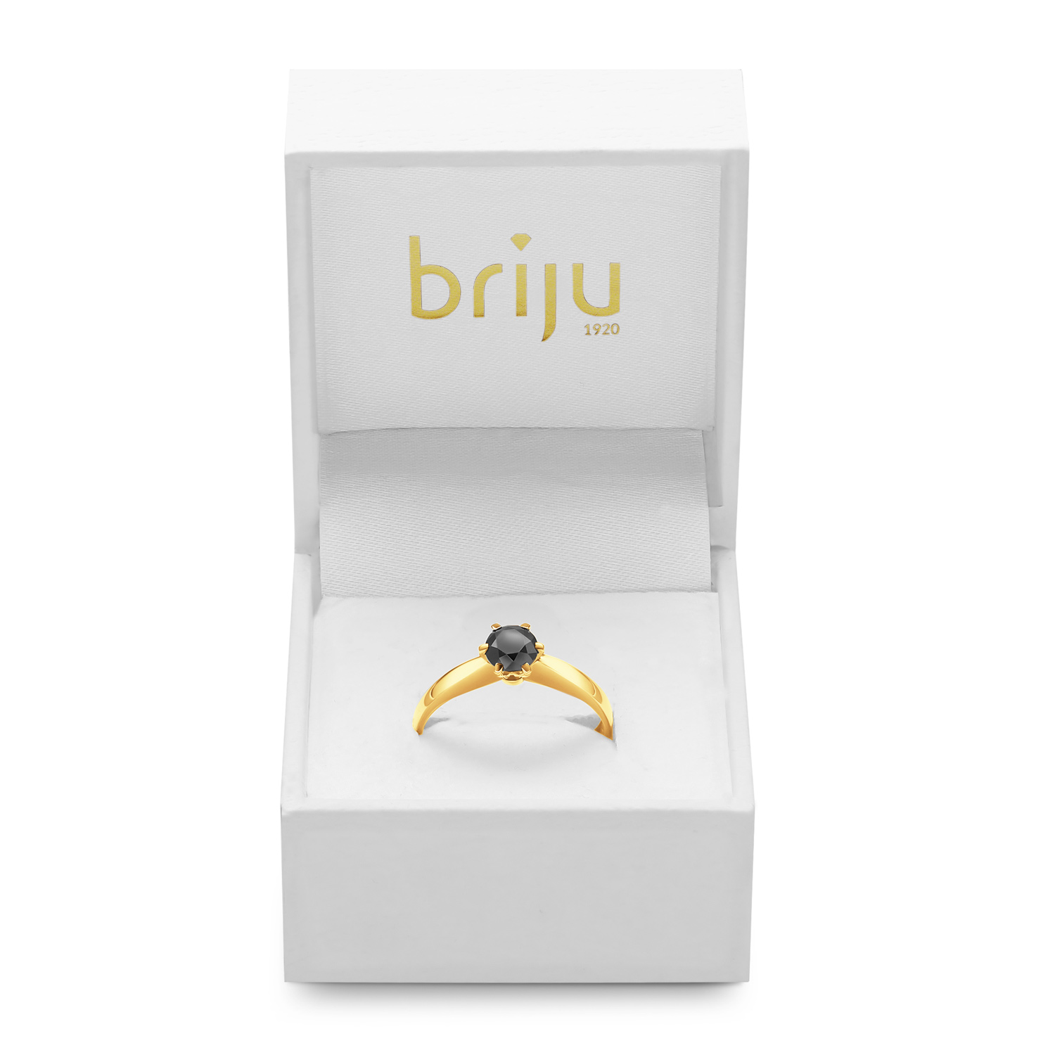 Briju Pierścionek zaręczynowy z czarnym brylantem 0,50 ct