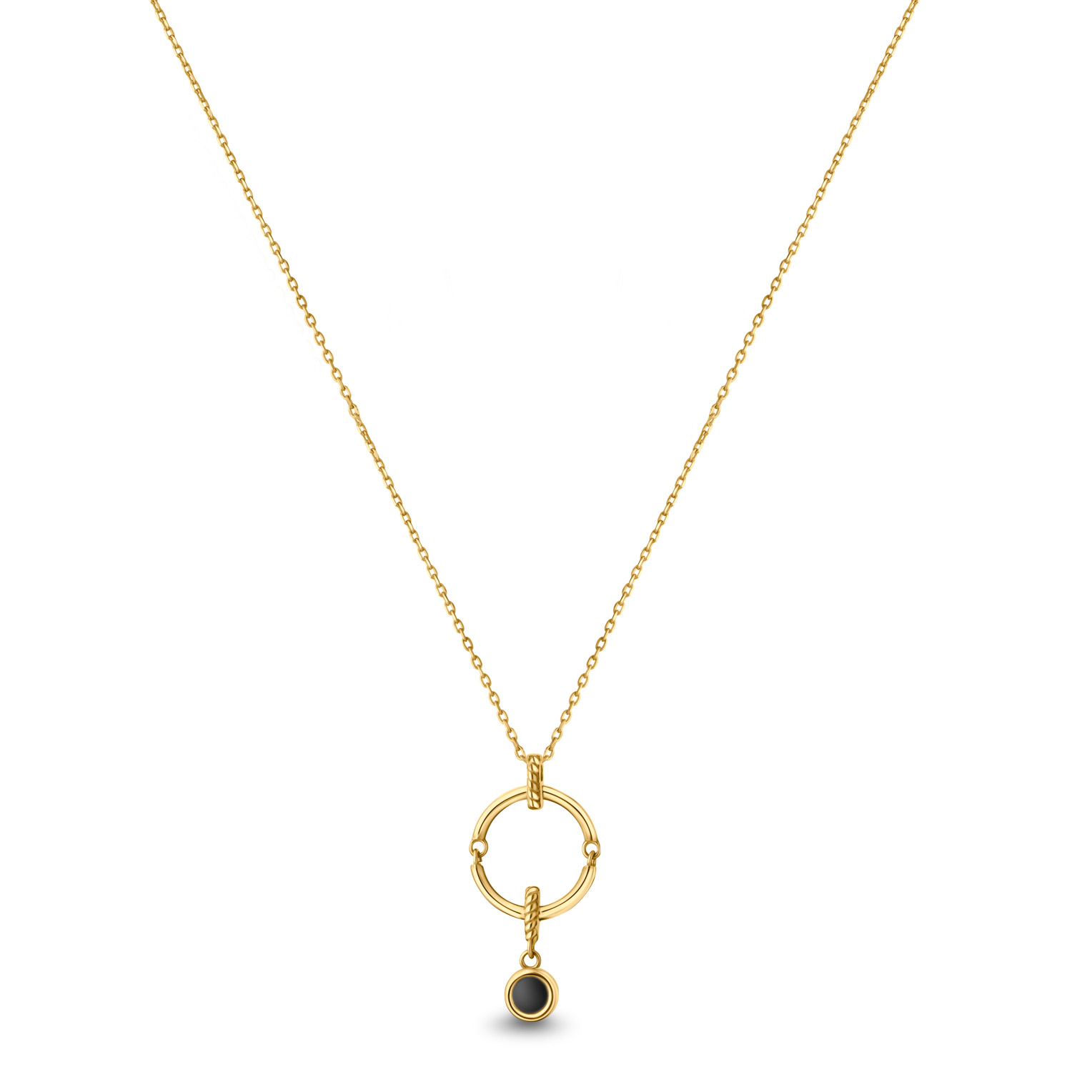 Briju Naszyjnik / kolia kolekcja Preziosa Onyx żółte złoto 585 (KO-002162)