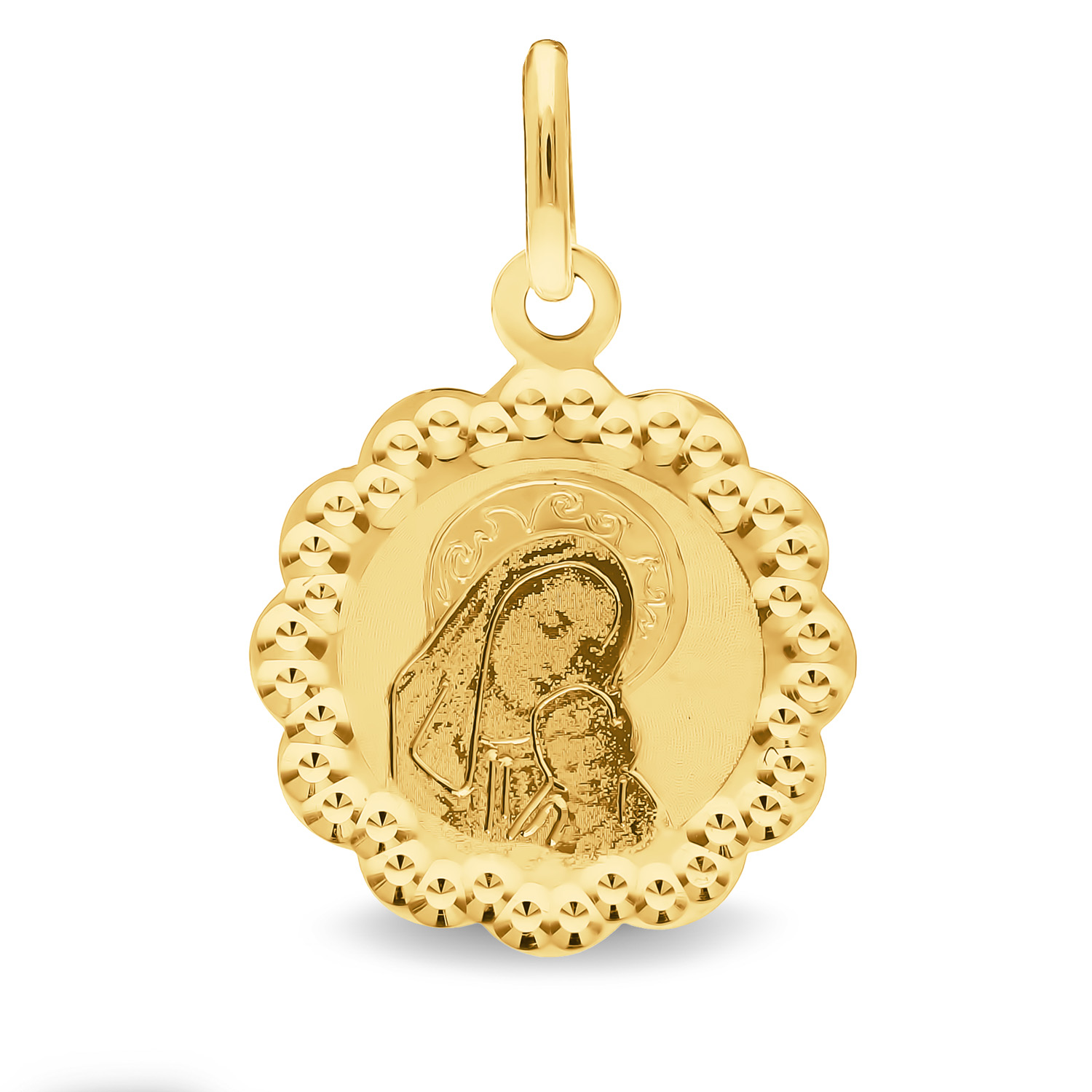 Medalik wisiorek / zawieszka na łańcuszek złoty na chrzest i komunię [161123]