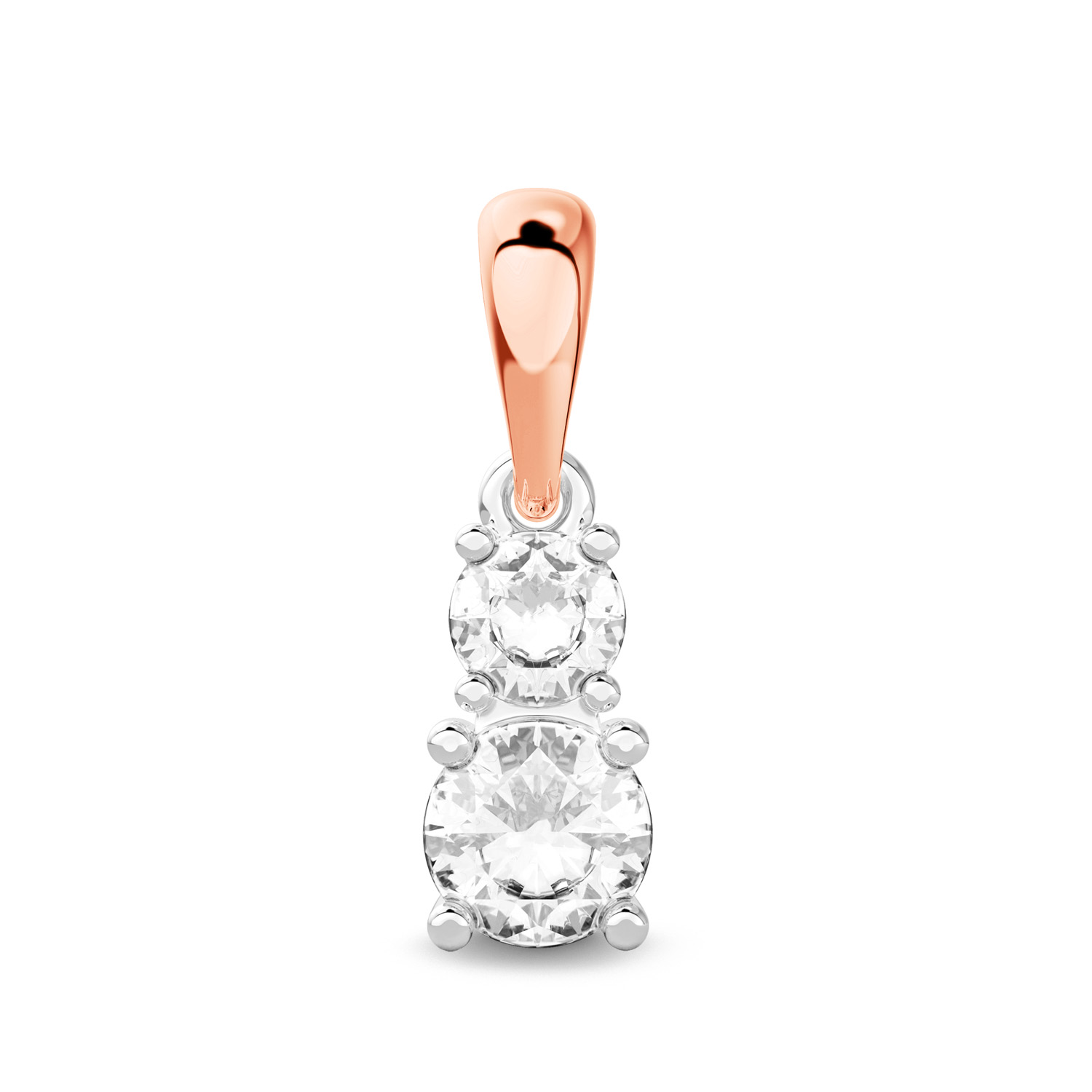 Zawieszka różowe złoto brylant 585 (B1095-107)