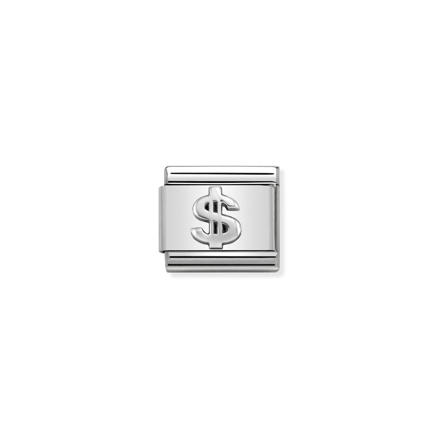Ogniwo / link do bransolety Nomination stalowe ze srebrem dolar [69322]