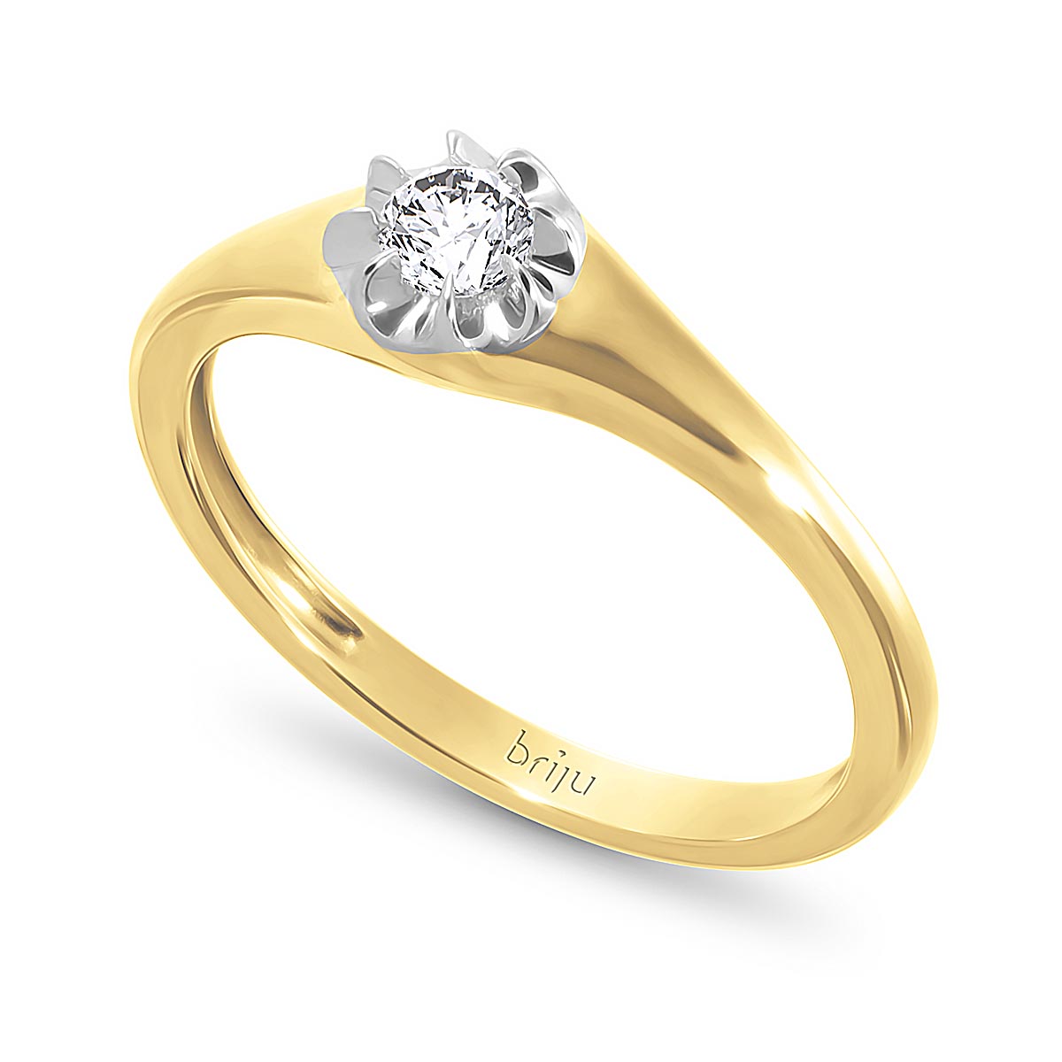Briju Pierścionek kolekcja Diamonds złoty z brylantem 0,11 ct 585 (BI-000760)