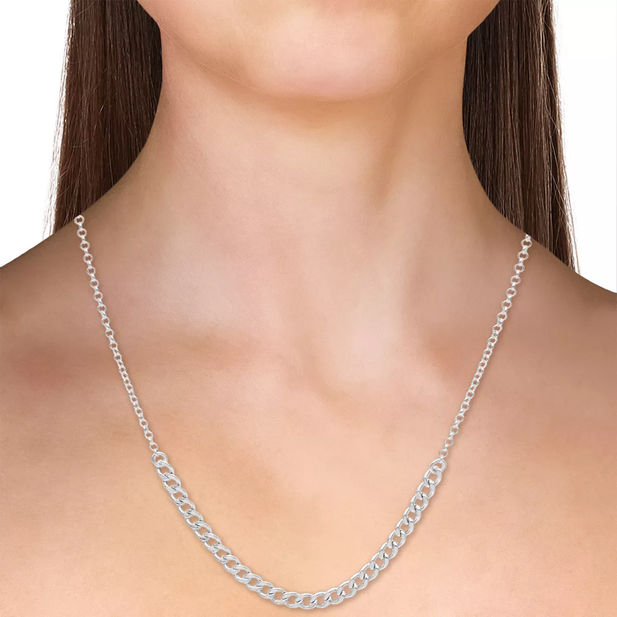 Briju Naszyjnik / łańcuszek damski srebrny 925S (KO-001802) 