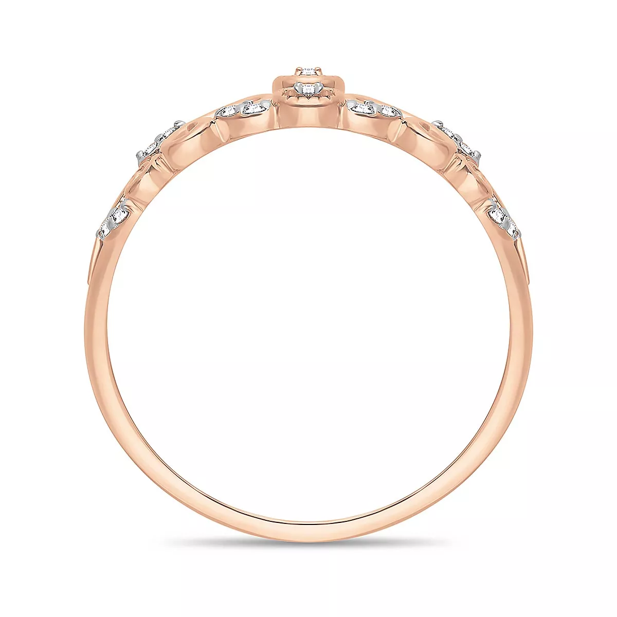 Briju Pierścionek z różowego złota kolekcja Vintage 0,09 ct  585 (BI-000933)
