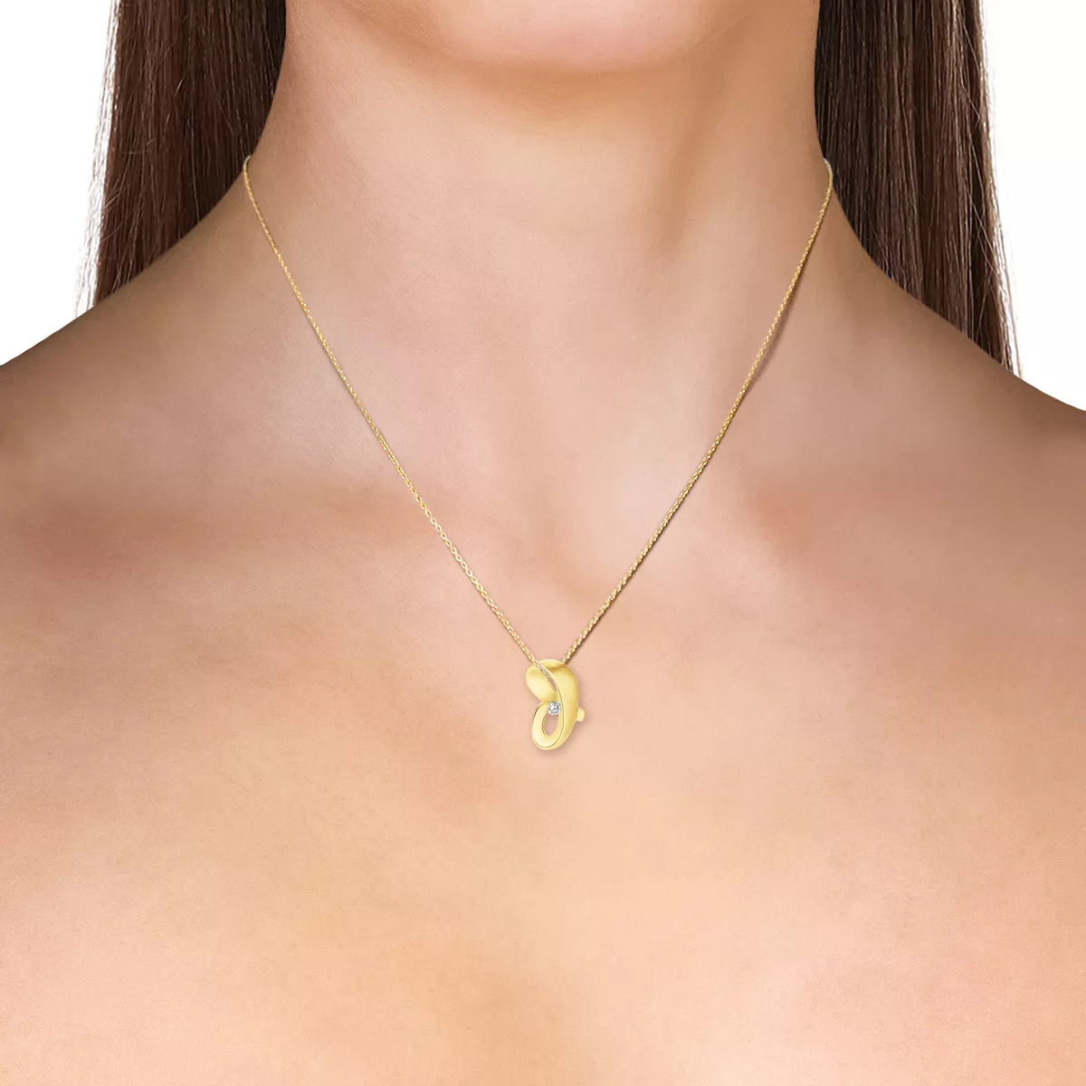 Briju Zawieszka / wisiorek do łańcuszka z brylantami żółte złoto 585 (B0282-107) 