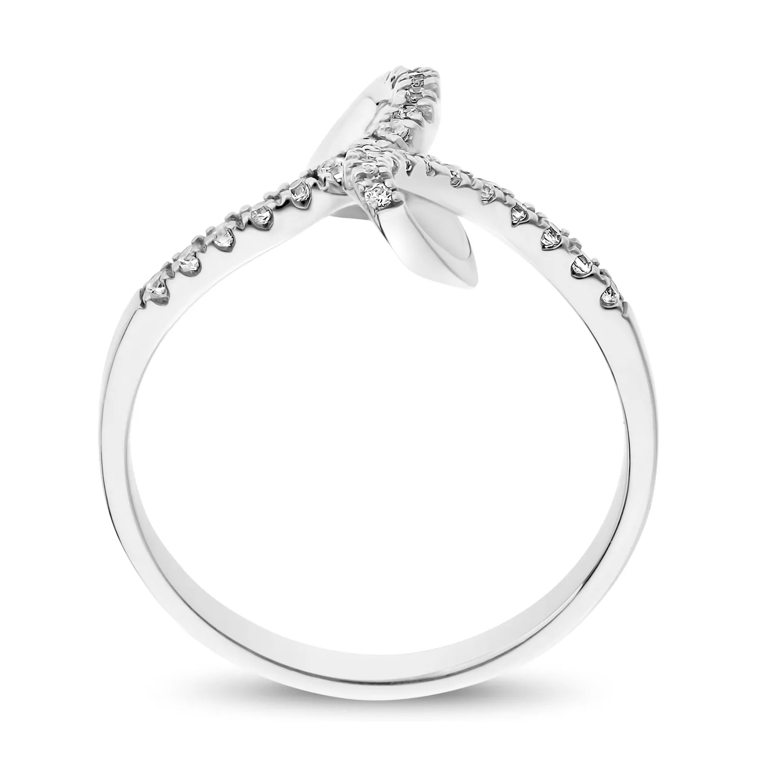 Briju Pierścionek z brylantami białe złoto 0,144 ct 585 (B0422-100)