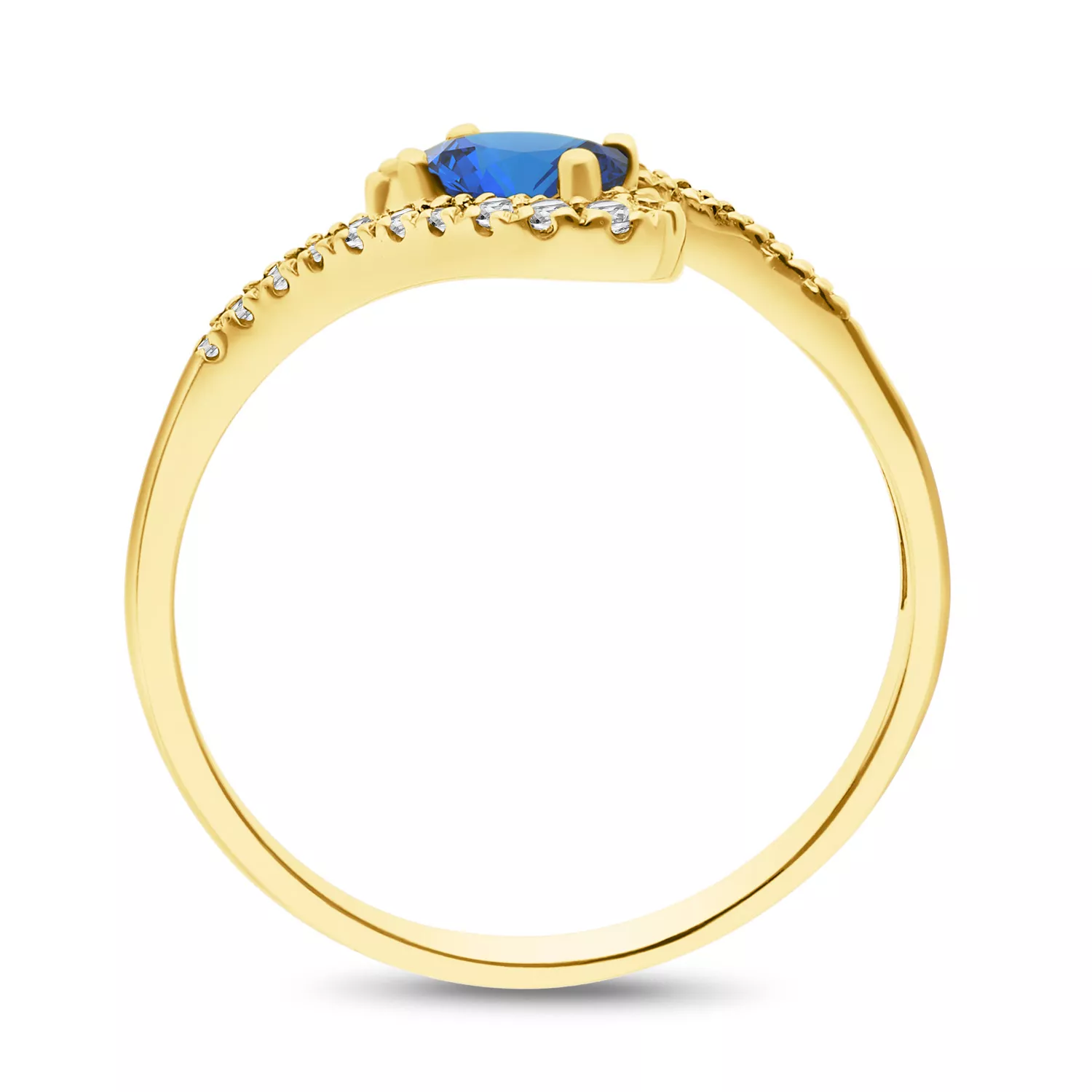 Briju Pierścionek żółte złoto szafir 0,35 ct 585 (B0359-100)