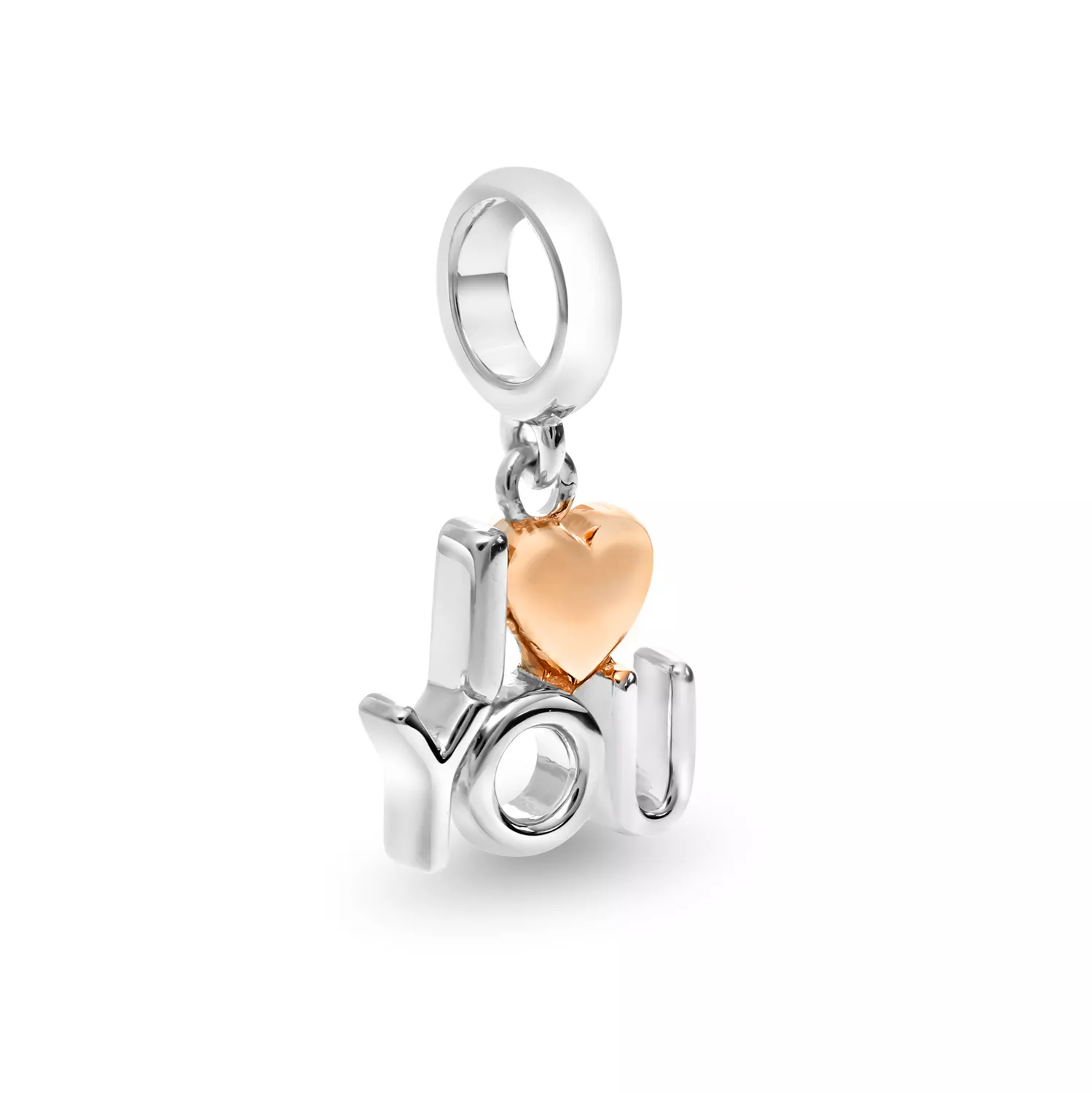 Ogniwo / zawieszka do bransolety kolekcja Beads by Briju i love you serce 925S (ZW-002343) 