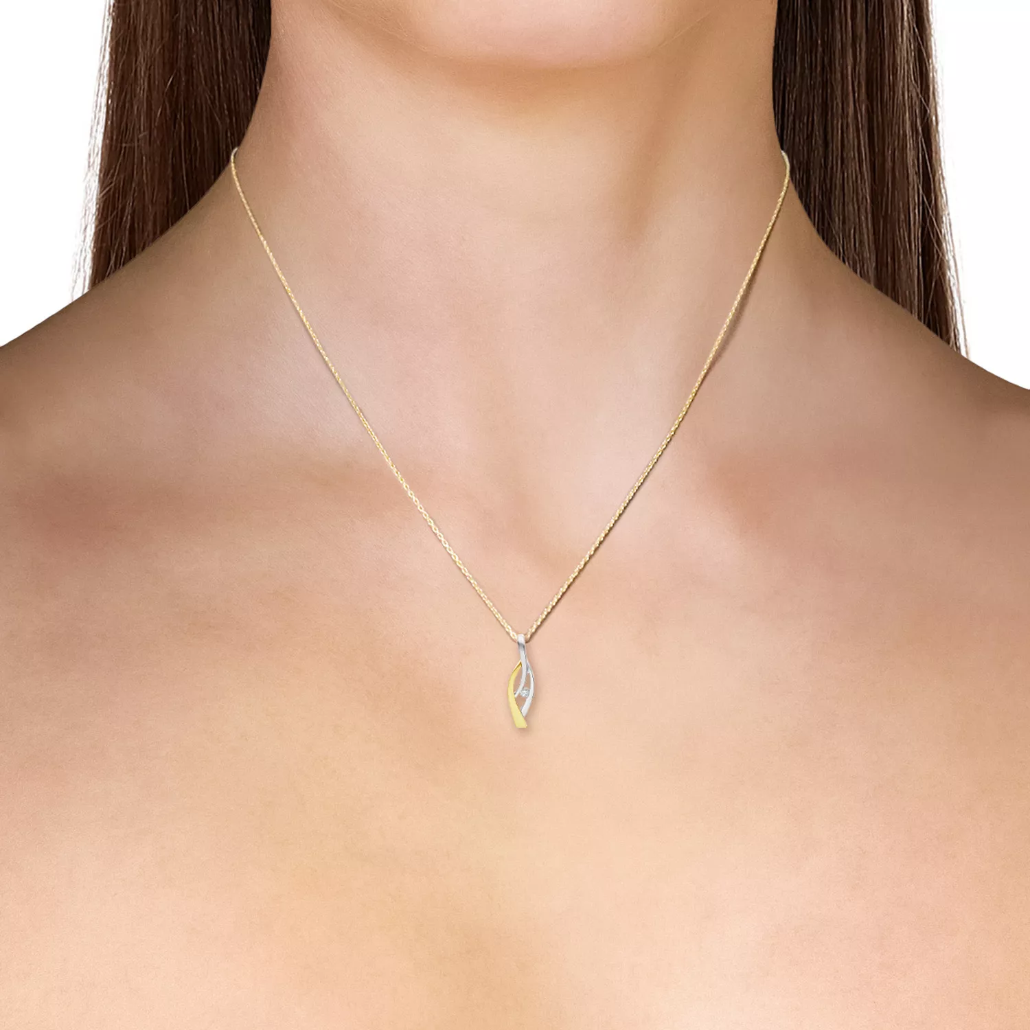 Briju Zawieszka / wisiorek do łańcuszka z brylantem żółte złoto 585 (B0370-107) 