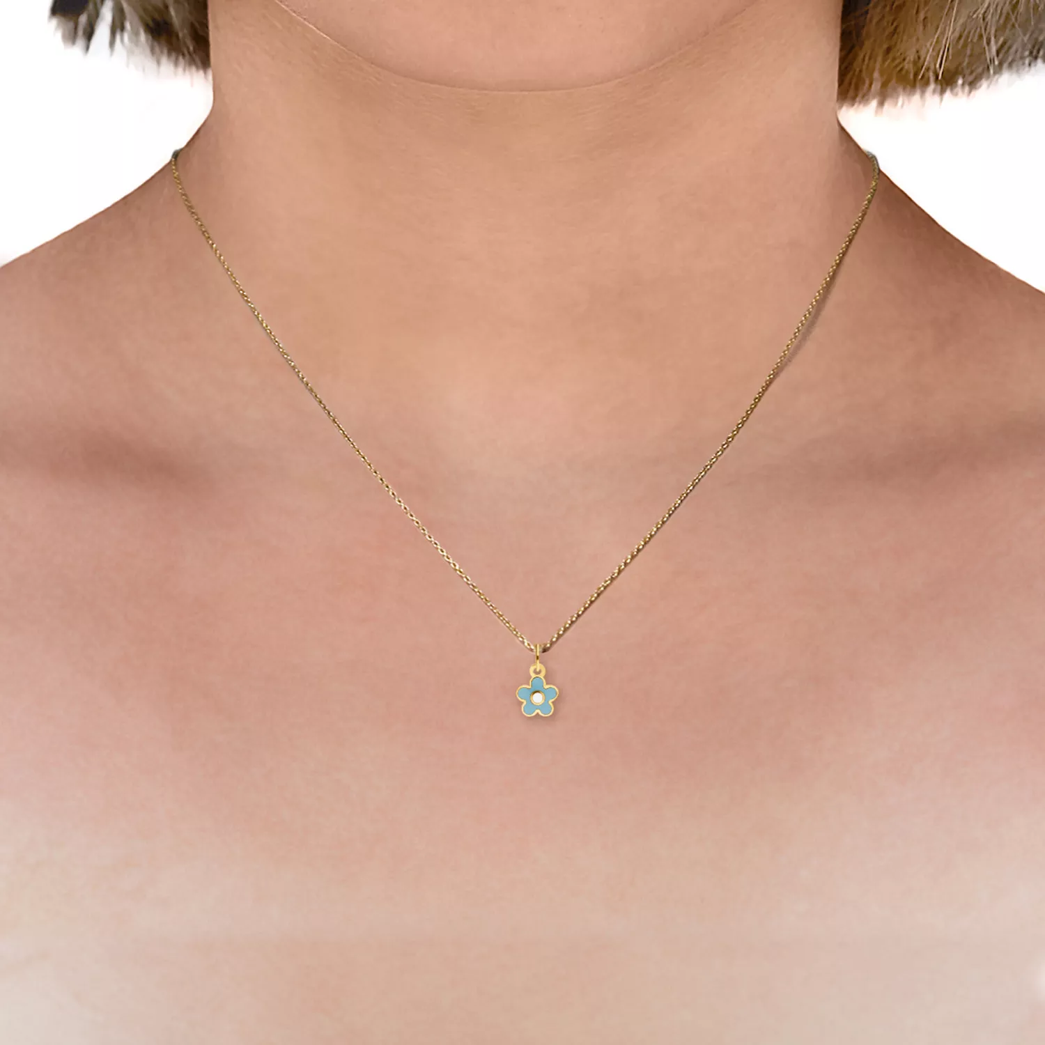 Zawieszka kwiatek żółte złoto 333 (ZW-002509) 