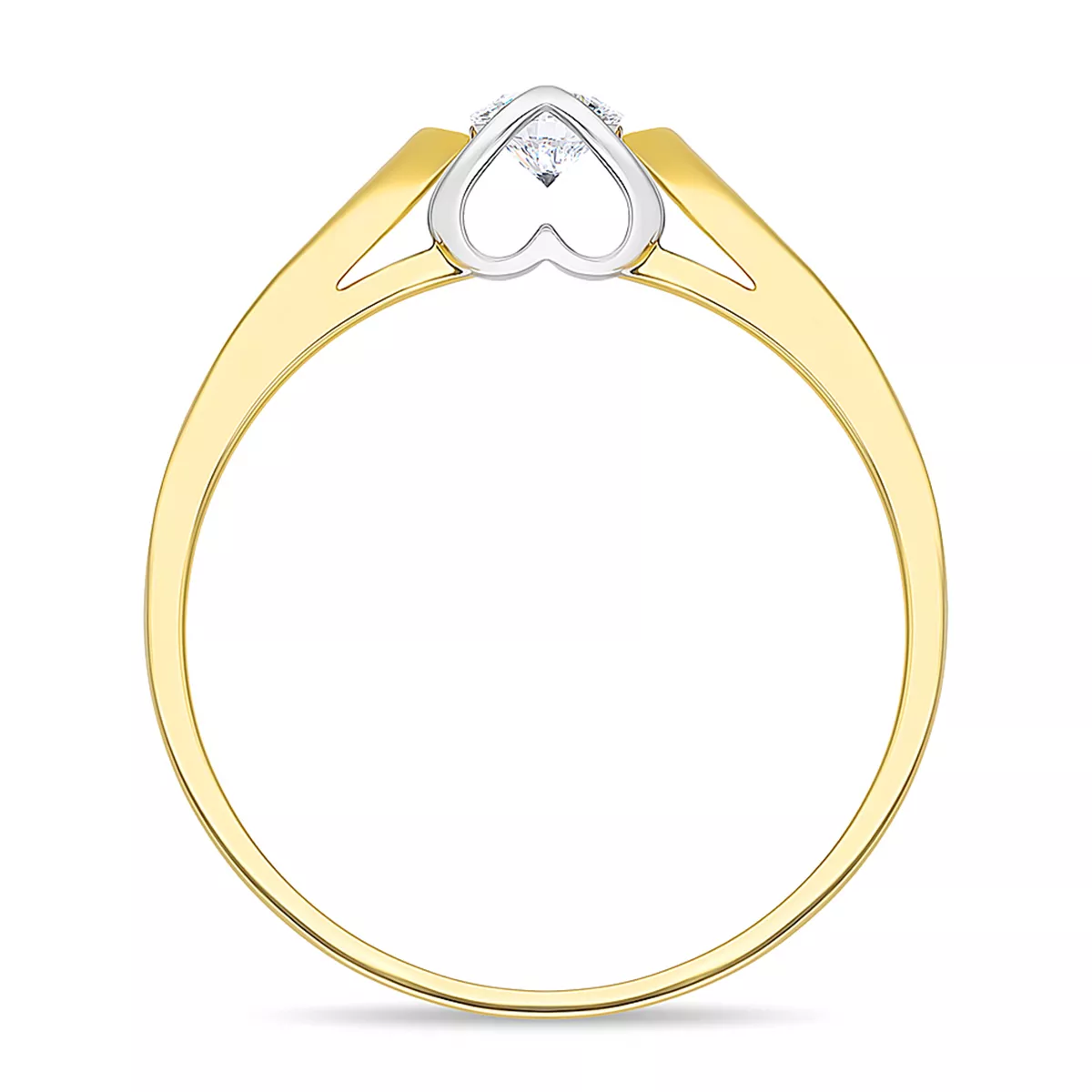 Pierścionek zaręczynowy kolekcja Amazing złoty z brylantem 0,23 ct  585 (B0487-100)