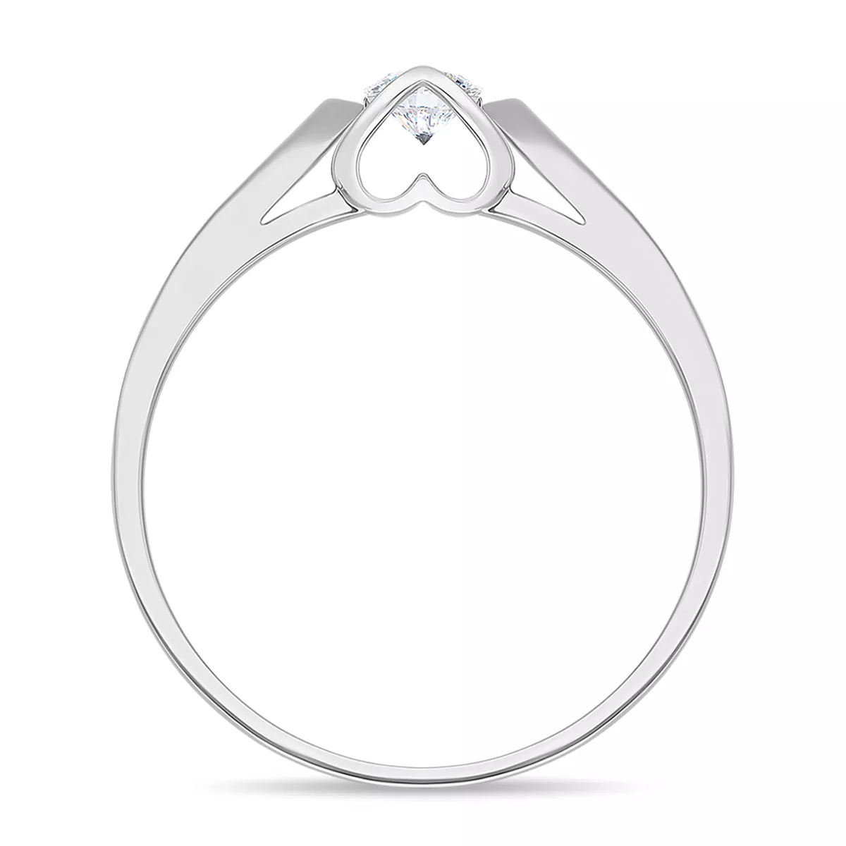 Pierścionek zaręczynowy kolekcja Amazing z białego złota z brylantem 0,23 ct 585 (B0487-100)