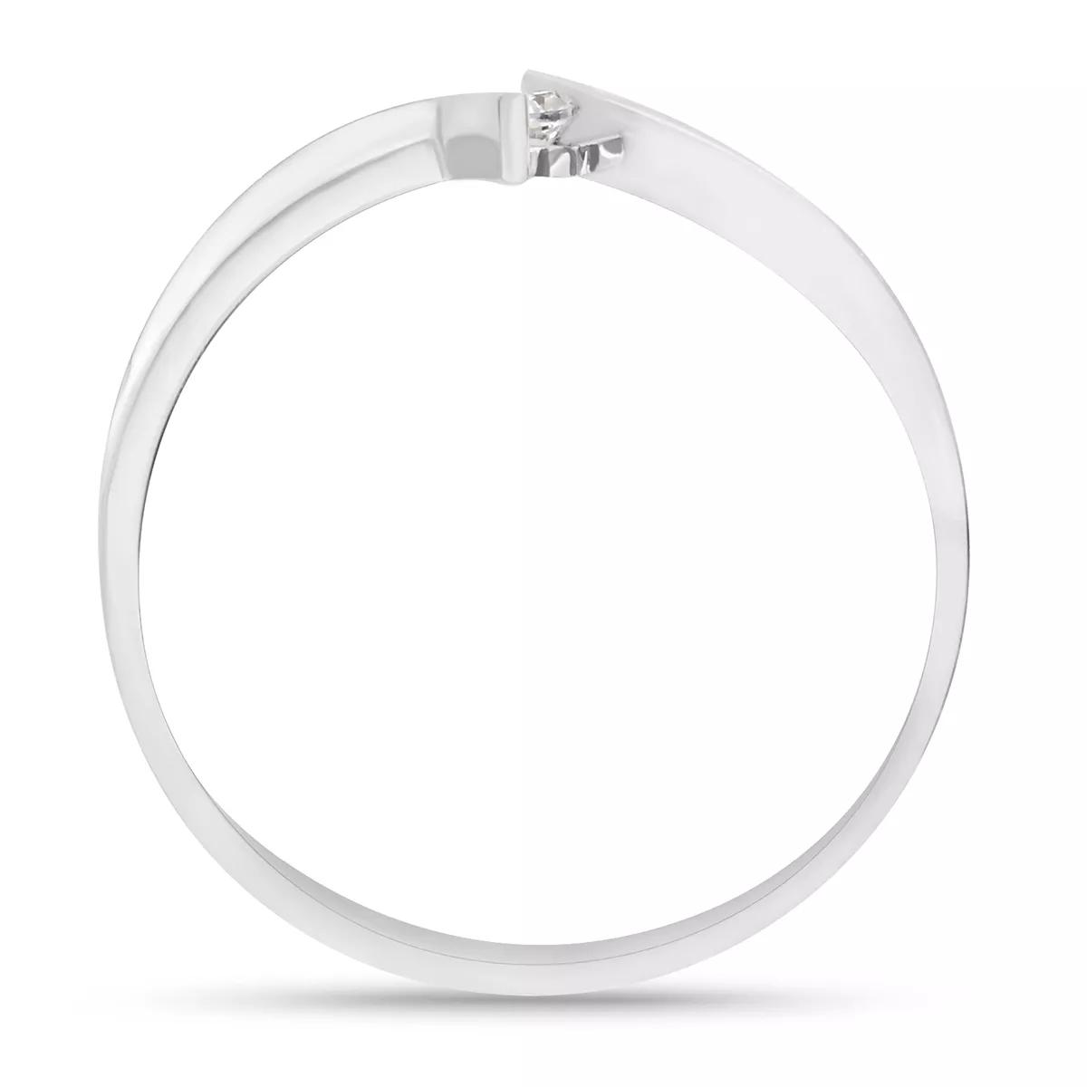 Briju Pierścionek z brylantem białe złoto 0,066 ct 585 (B0123-100)