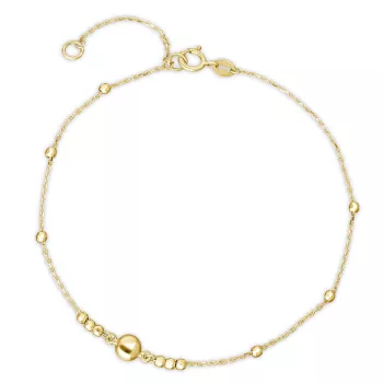 Briju Bransoletka złota z kulkami 585 (BN-004114) 