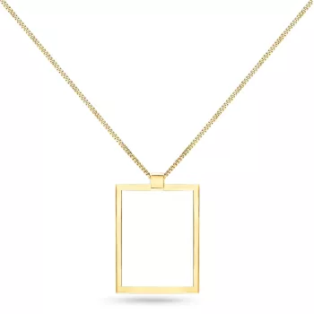 Kolia z żółtego srebra Geometric 925S (KO-001928) 