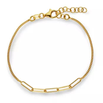 Briju Bransoletka żółte srebro łańcuch 925S (BN-003816) 