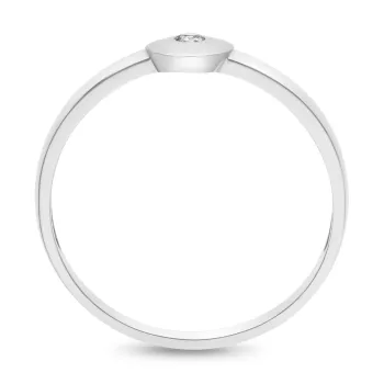 Briju Pierścionek z brylantem białe złoto 0,030 ct 585 (B0124-100)