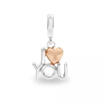 Ogniwo / zawieszka do bransolety kolekcja Beads by Briju i love you serce 925S (ZW-002343) 