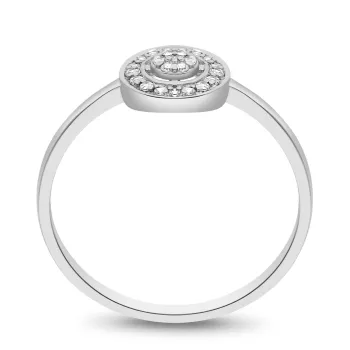 Briju Pierścionek z brylantami  białe złoto  0,125 ct 585 (B0529-100)