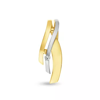 Briju Zawieszka / wisiorek do łańcuszka z brylantami żółte złoto 585 (B0402-107) 