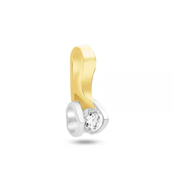 Briju Wisiorek / zawieszka do łańcuszka kolekcja Amazing serce złota z brylantem 0,08 ct 585 (B0523-107) 