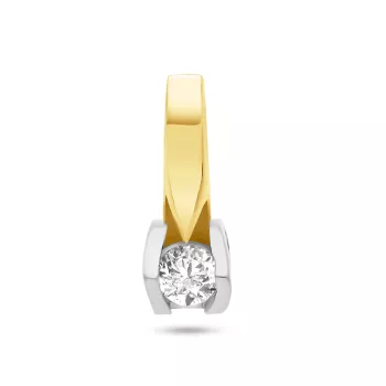 Briju Wisiorek / zawieszka do łańcuszka kolekcja Amazing serce złota z brylantem 0,08 ct 585 (B0523-107) 