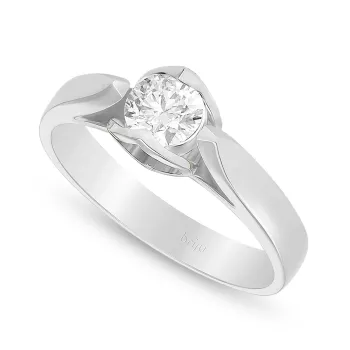 Briju Pierścionek z brylantem białe złoto 0,761 ct 585 (B0496-100)