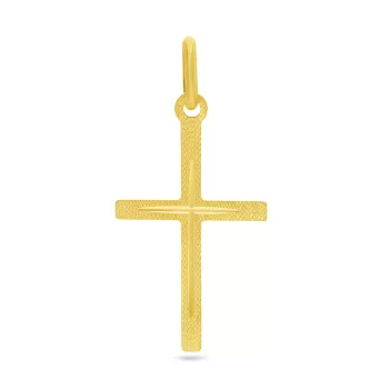 Wisiorek / zawieszka krzyżyk żółte złoto 585 (KR-000309) 