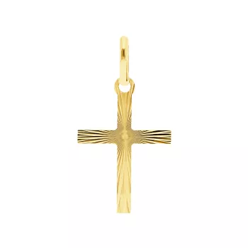 Wisiorek / zawieszka krzyżyk żółte złoto 585 (KR-000380) 