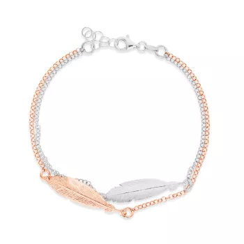 Briju Bransoletka damska pióra 925S (BN-002165) 