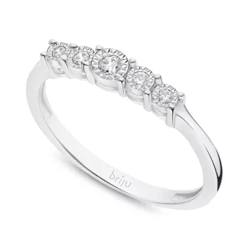 Briju Pierścionek kolekcja Miracle białe złoto 0,183 ct 585 (B0752-100)
