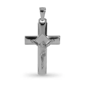 Krzyżyk wisiorek / zawieszka na łańcuszek białe srebro 925S (KR-000297) 