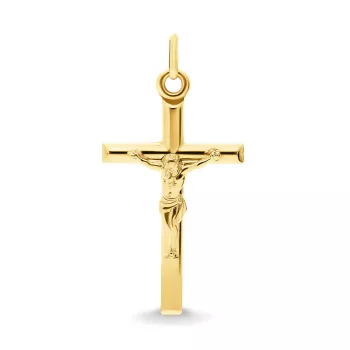 Wisiorek / zawieszka krzyżyk żółte złoto 585 (KR-000389) 