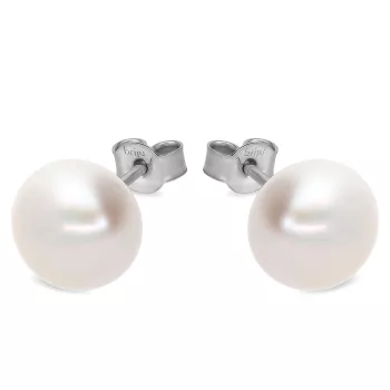 Briju Kolczyki złote z perłami kolekcja Pearls białe złoto 585 (K0404-102) 