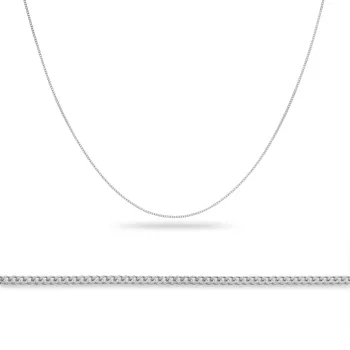 Łańcuszek unisex srebrny splot pancerka pełen 925S długość 42cm (LA-000320) 