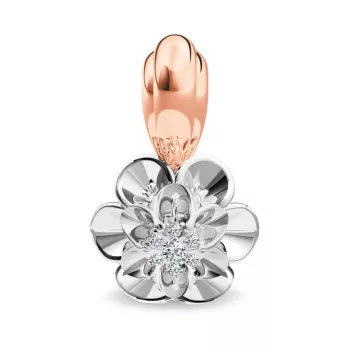 Briju Wisiorek / zawieszka na łańcuszek z brylantami 0,042 ct różowe złoto 585 (B0671-107) 