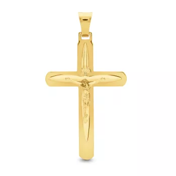  Krzyżyk wisiorek / zawieszka na łańcuszek żółte złoto 585 (KR-000427) 