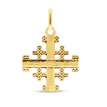 Wisiorek / zawieszka krzyżyk żółte złoto 585 (KR-000387) 