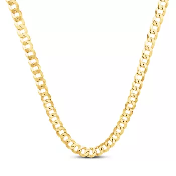 Briju Łańcuszek srebrny pozłacany cuban żółte srebro 925S długość 50cm (LA-000554) 