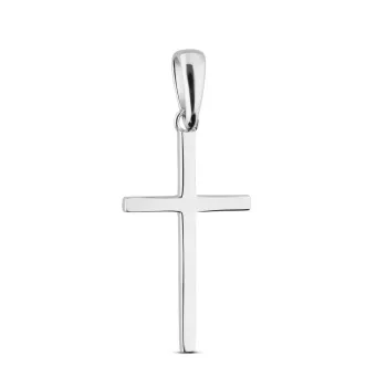 Krzyżyk wisiorek / zawieszka na łańcuszek białe srebro 925S (KR-000249) 