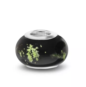 Ogniwo / zawieszka murano black białe srebro 925S (ZW-002482) 
