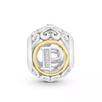 Ogniwo / zawieszka litera P cyrkonia 925S (ZW-002481) 
