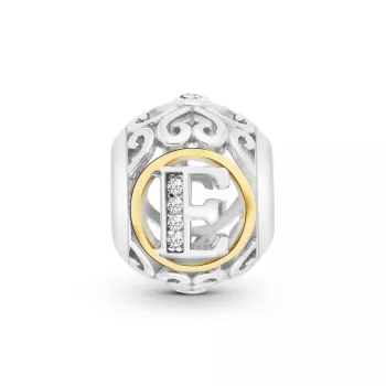 Ogniwo / zawieszka litera E cyrkonia 925S (ZW-002558) 
