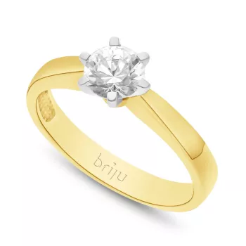 Briju Pierścionek żółte złoto brylant 585 (B0609-100)