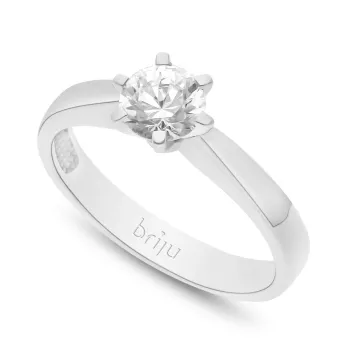 Briju Pierścionek białe złoto brylant 585 (B0609-100)