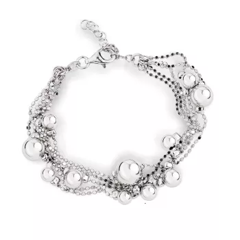 Briju Bransoletka damska kolekcja Bubbles srebrna kulki 925S (BN-002802) 