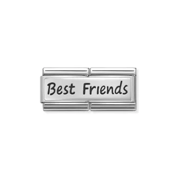 Ogniwo / link do bransolety Nomination Composable podwójne stalowe ze srebrem best friends (OG-001351) 