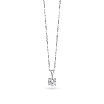 Briju Wisiorek / zawieszka do łańcuszka kolekcja Infinity 0,11 ct z białego złota z brylantem 585 (BI-000275) 